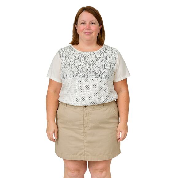 Excellent Old Navy Women’s Tan Corduroy Casual Everyday Mini Skirt Size 12 - Picture 1 of 6